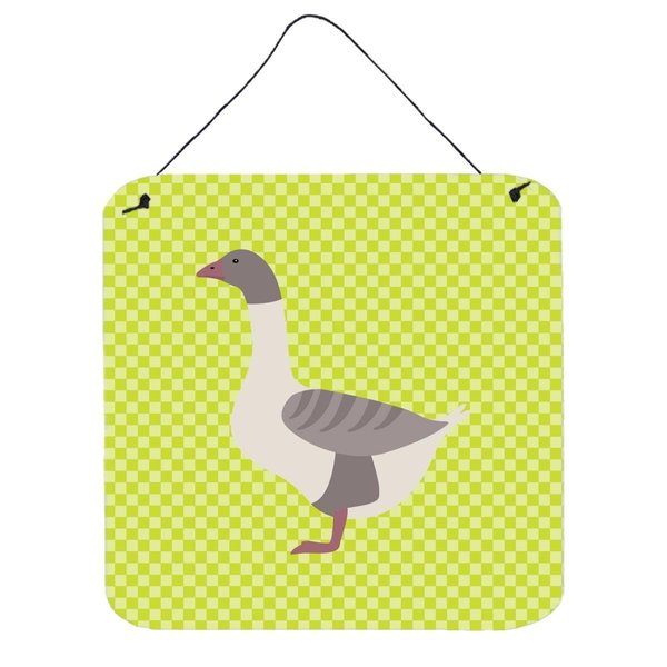 Micasa Buff Grey Back Goose Green Wall or Door Hanging Prints6 x 6 in. MI234135